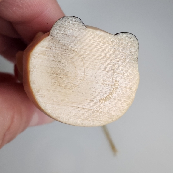 Vintage Frosty Snowman solid resin plastic Ornament Hong Kong 3" - Picture 5 of 6